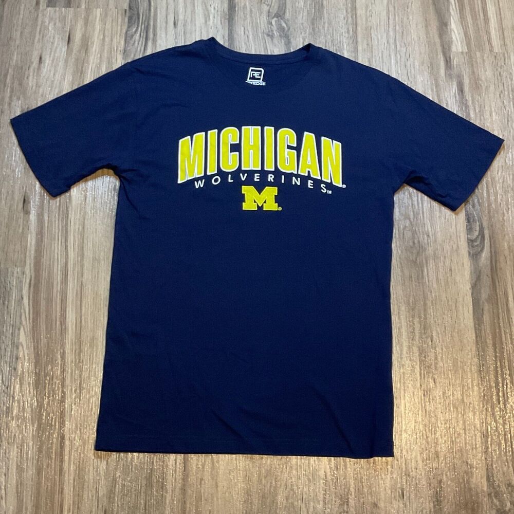 University Of Michigan ProEdge Knights Apparel Men's Blue Tshirt Size Medium EUC